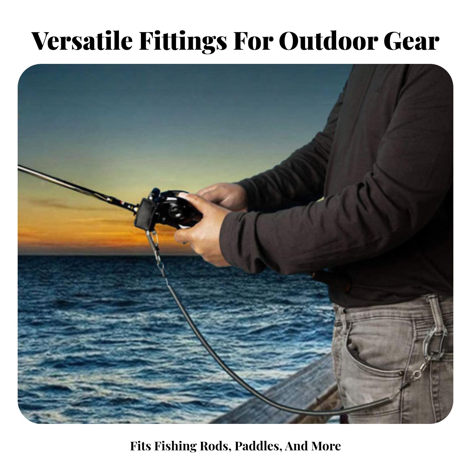 Corda Retrátil Ajustável para  - Fishing Kayak Paddle Leash avaliação e preço