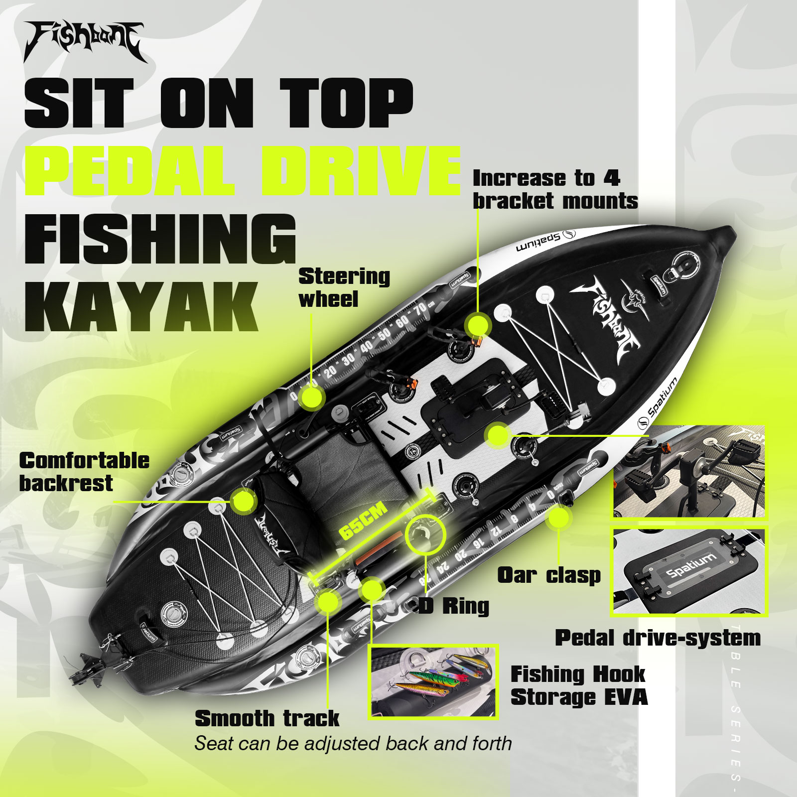 Caiaque Inflável Spatium com P - Fishing Kayak Inflatable avaliação e preço