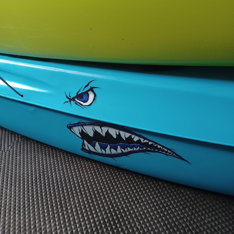 2 pçs dentes de tubarão boca b - Fishing Kayak Sit On Top avaliação e preço